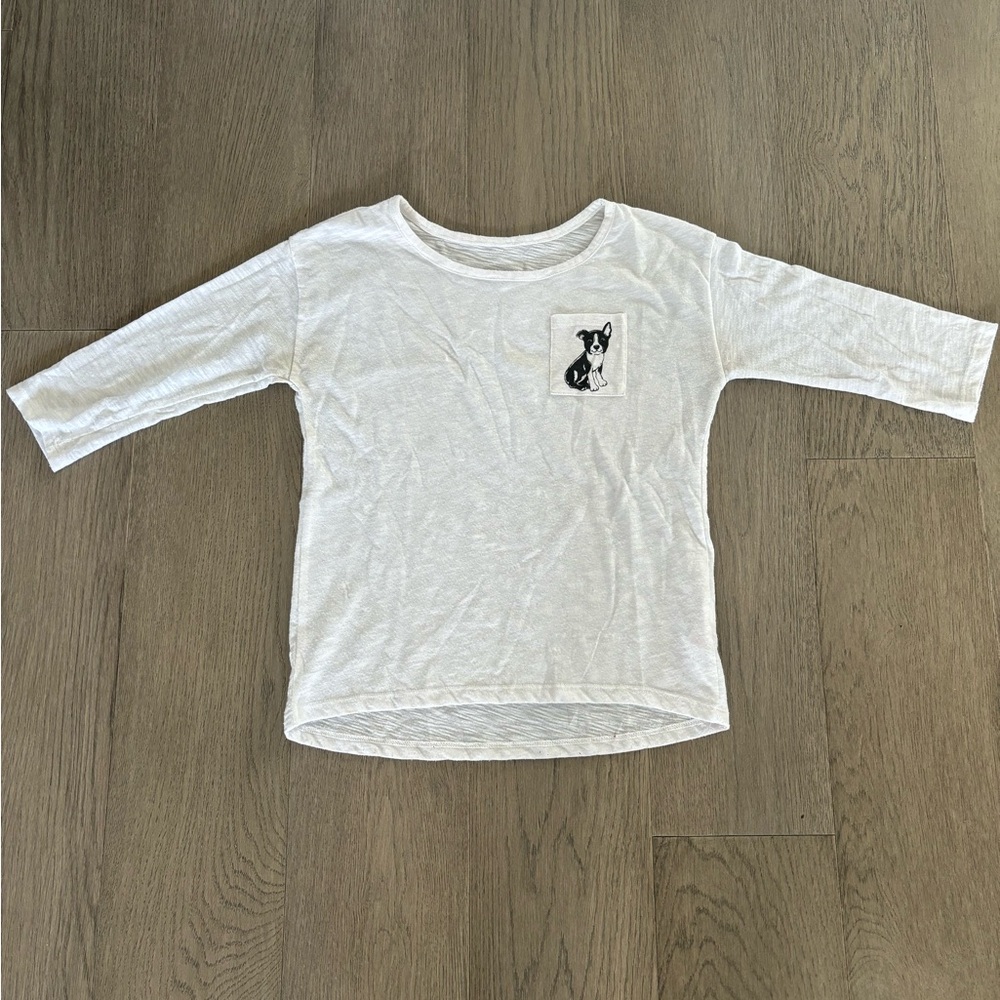 Justice Long Sleeve Top with French Bulldog Print